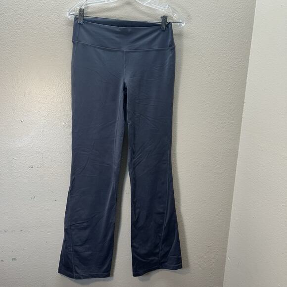 Athleta Mid Rise Bootcut Flare Pants Blue Yoga Gym Athletic Stretch Pull On Sz M - Picture 1 of 7